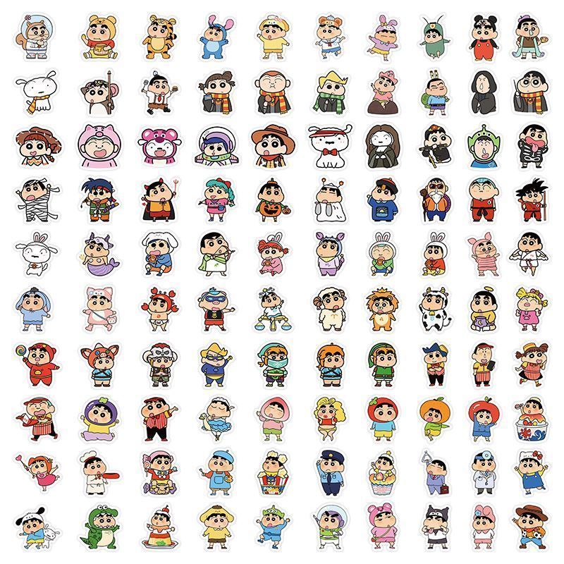 Crayon Shin-chan Cartoon Cute  - Sticker Sheet Set ulasan dan harga