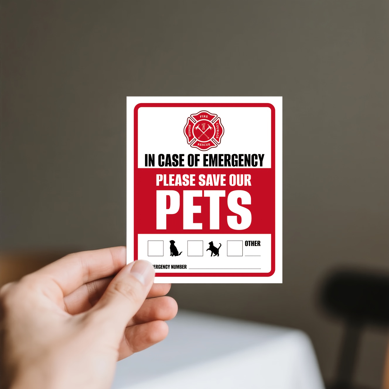 4 Pcs Emergency Pet Alert Stic - Sticker Sheet Set ulasan dan harga