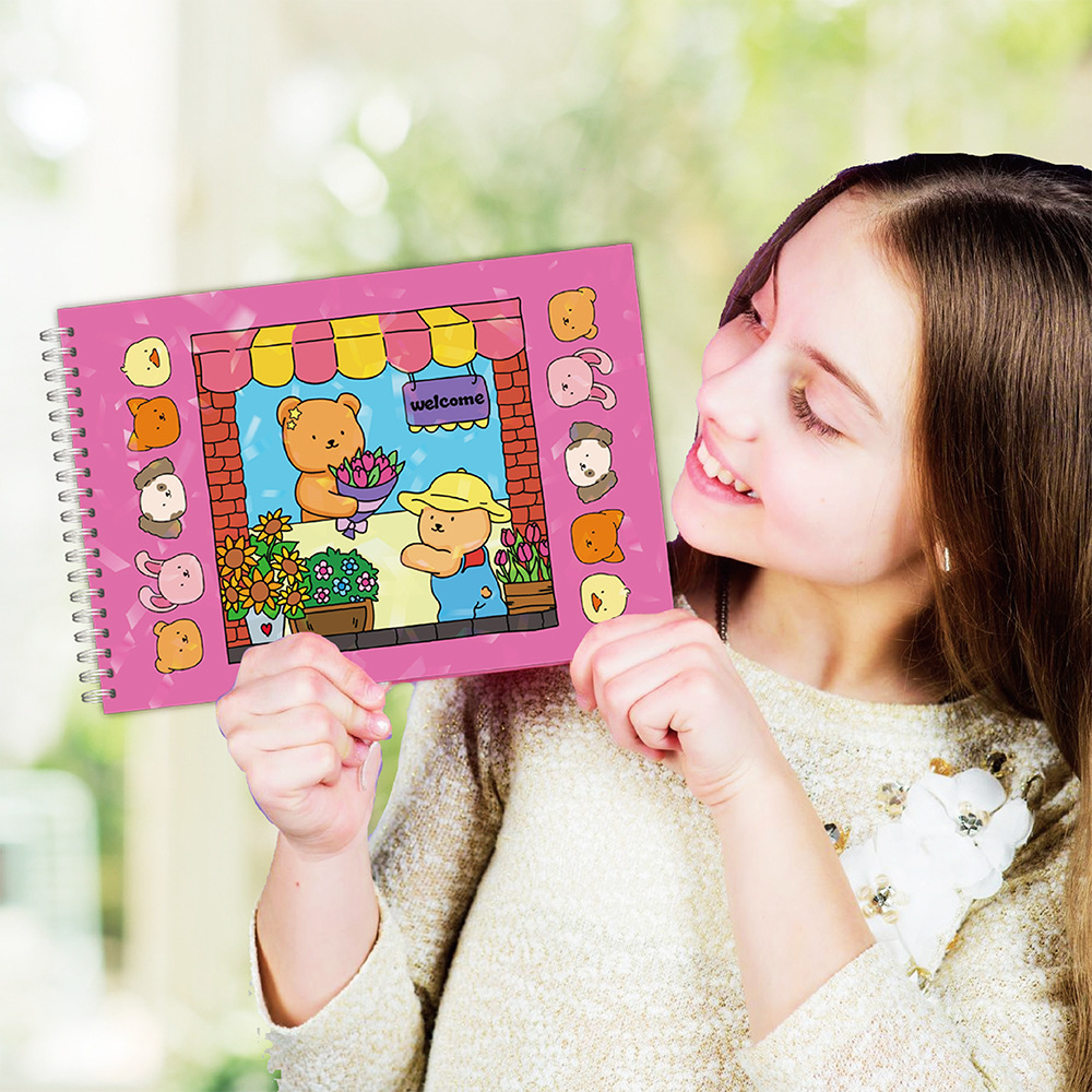 Adorable Bear Coloring Book Se - Sticker Sheet Set ulasan dan harga