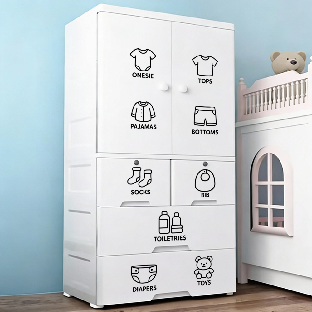 9 pcs/Sheet, Wardrobe Organize - Sticker Sheet Set ulasan dan harga