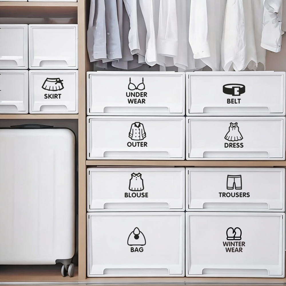 9 pcs/Sheet, Wardrobe Organize - Sticker Sheet Set ulasan dan harga
